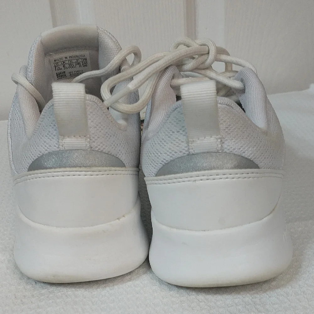 Adidas Cloudfoam "Super" White & Gray Ladies Size 7.5 Running Shoes. VGC. (H&J) - Picture 9 of 11